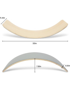 Tabla de Equilibrio de Madera Natural Woodenfun 83.82 cm Gris 2