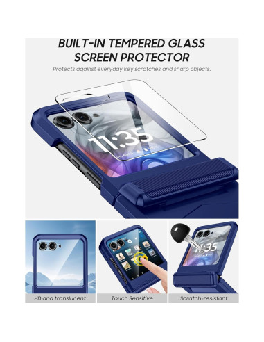 Funda Vizvera para Motorola Razr 2025 con Protector de Pantalla