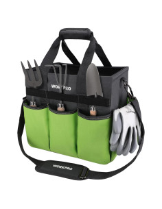 Bolsa de Herramientas de Jardín WORKPRO 10 Bolsillos Verde