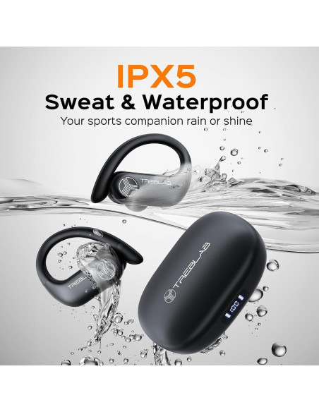TREBLAB X3 Pro - Auriculares Bluetooth 5.3, 145H, IPX5