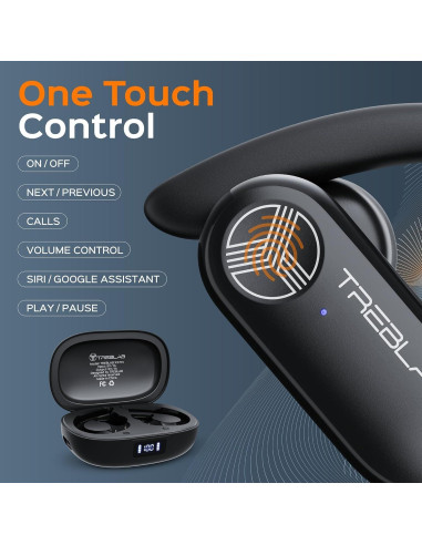 TREBLAB X3 Pro - Auriculares Bluetooth 5.3, 145H, IPX5