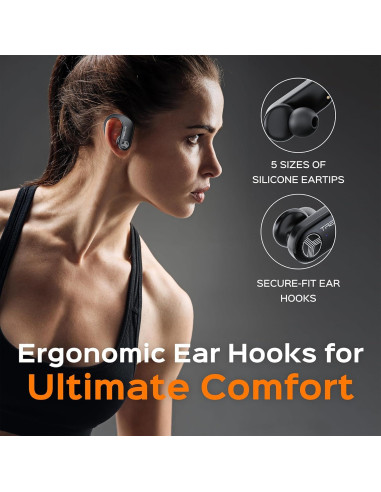 TREBLAB X3 Pro - Auriculares Bluetooth 5.3, 145H, IPX5