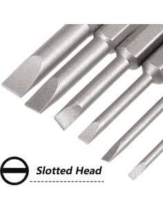 Juego de 12 Puntas de Destornillador Ranurado Saipe 50 mm 2