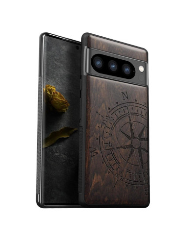 Funda Protectora Carveit para Google Pixel 8 Pro - Madera Natural y TPU