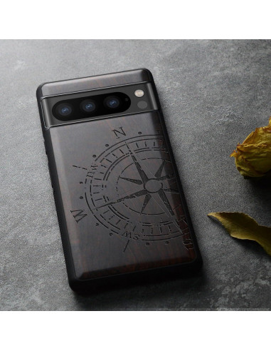 Funda Protectora Carveit para Google Pixel 8 Pro - Madera Natural y TPU