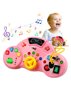 Tablero Ocupado Musical Majobee Rosa para Niños 1-4 Años