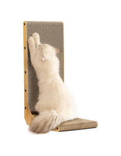 Rascador para Gatos FUKUMARU 68 cm en Forma de L con Juguete