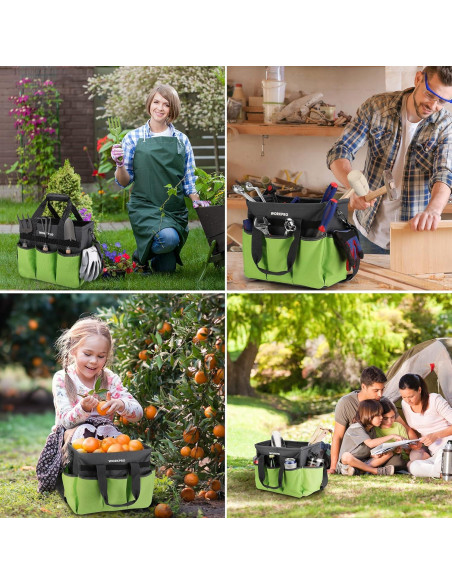 Bolsa de Herramientas de Jardín WORKPRO 10 Bolsillos Verde