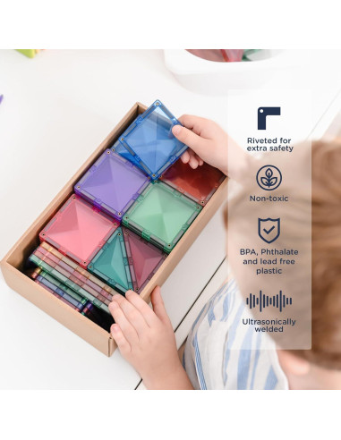 Paquete Inicial Pastel CONNETIX - 64 Piezas Magnéticas