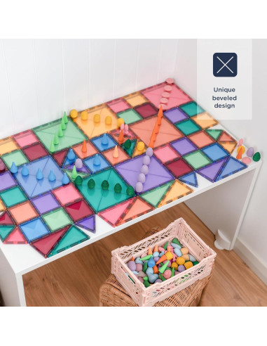 Paquete Inicial Pastel CONNETIX - 64 Piezas Magnéticas