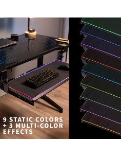 Bandeja de Teclado Ajustable VIVO MOUNT-KB05GP con Alfombrilla RGB 2