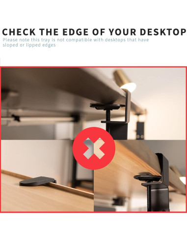 Bandeja de Teclado Ajustable VIVO MOUNT-KB05GP con Alfombrilla RGB