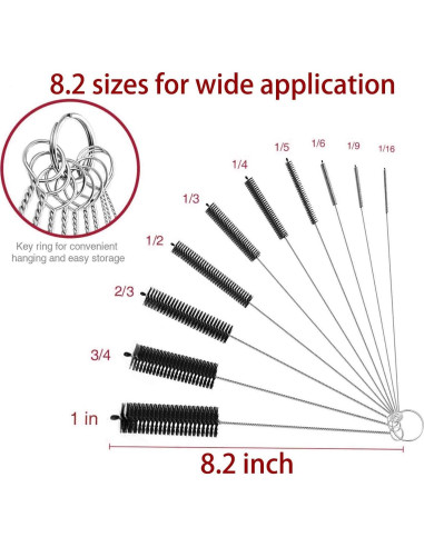 Cepillo Limpiador de Tubos DESIN - Juego de 10 Piezas 20.8 cm