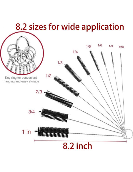 Cepillo Limpiador de Tubos DESIN - Juego de 10 Piezas 20.8 cm