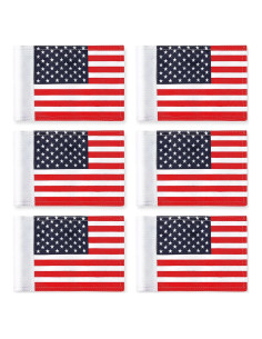 Banderas de Golf Oudain 6 Pcs Nylon 20x15 cm Impermeables