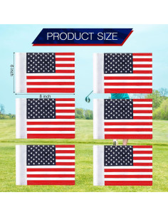 Banderas de Golf Oudain 6 Pcs Nylon 20x15 cm Impermeables 2