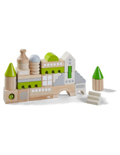 HABA Juego de Bloques de Madera Coburg - 28 Piezas para Niños 18 Meses+