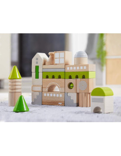 HABA Juego de Bloques de Madera Coburg - 28 Piezas para Niños 18 Meses+ 2