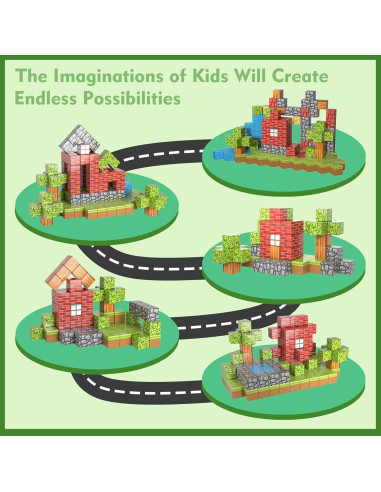 100 Bloques Magnéticos de Construcción para Niños - 2.54 cm