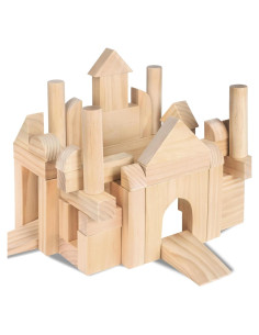 Bloques de Construcción de Madera Timfuis 64 Piezas Educativos