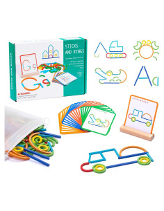 120 Piezas Bloques de Madera Pajojoqa Juguetes Montessori 3+