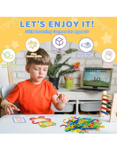 120 Piezas Bloques de Madera Pajojoqa Juguetes Montessori 3+ 2