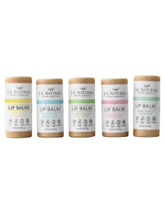 Bálsamo Labial Natural J&L Naturals | Paquete de 5 Piezas | Vegano, Ecológico