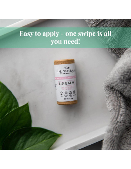 Bálsamo Labial Natural J&L Naturals | Paquete de 5 Piezas | Vegano, Ecológico
