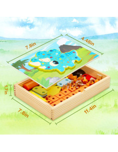 Juego de herramientas Montessori Upltowtme 3 en 1 para niños 2