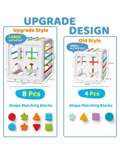 Juguete Clasificador de Formas LiKee 8 Piezas 18+ Meses 2