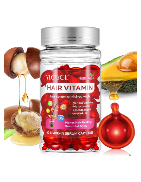 Suero de Vitamina para el Cabello J&H - 40 Cápsulas Hidratantes