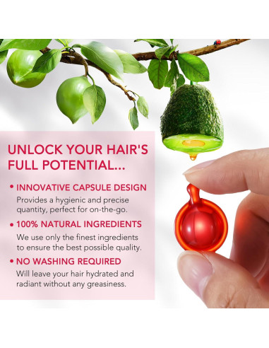 Suero de Vitamina para el Cabello J&H - 40 Cápsulas Hidratantes