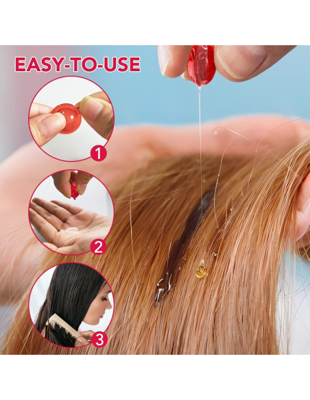 Suero de Vitamina para el Cabello J&H - 40 Cápsulas Hidratantes