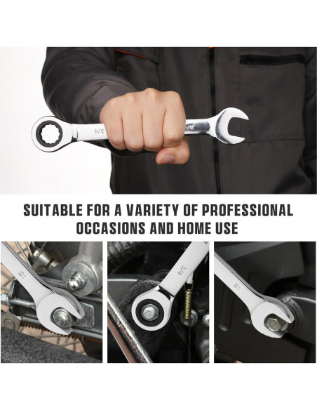 Juego de Llaves de Carraca GRENPRO 22 Piezas Métricas y SAE