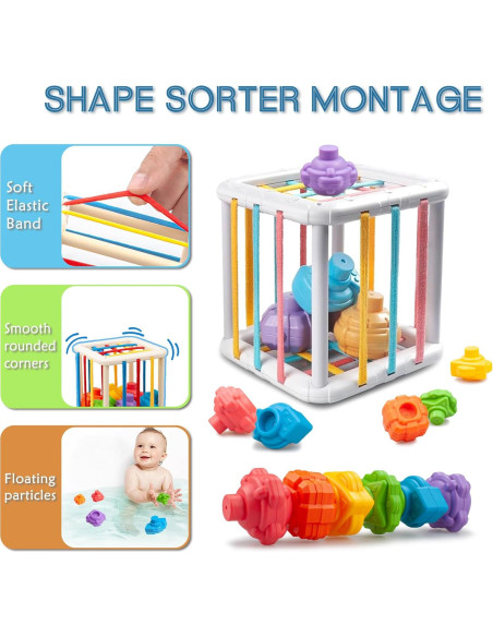 Juguetes Montessori 6 en 1 FENG LING LIU ER BA para Bebés 6-12 Meses