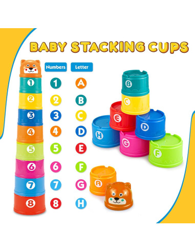 Juguetes Montessori 6 en 1 FENG LING LIU ER BA para Bebés 6-12 Meses