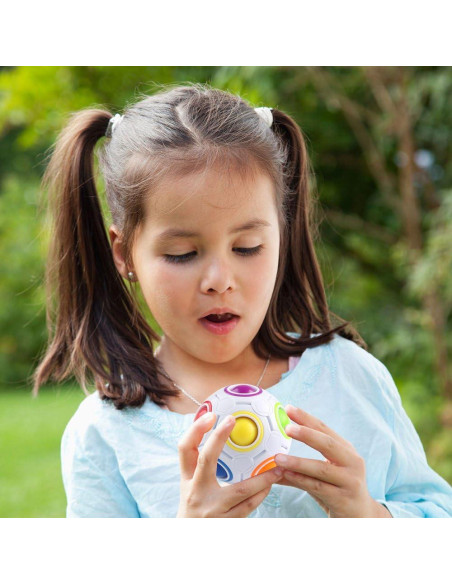Bola de Rompecabezas Arcoíris Coogam - Juguete Antiestrés 7.6cm