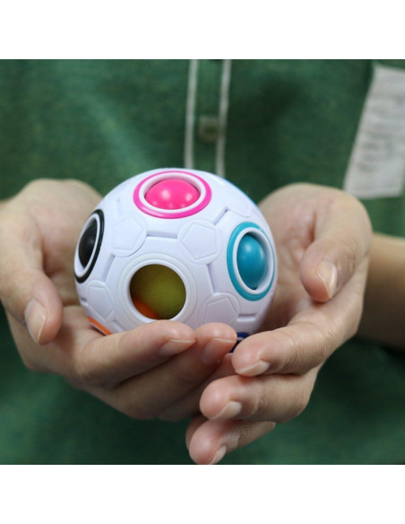 Bola de Rompecabezas Arcoíris Coogam - Juguete Antiestrés 7.6cm