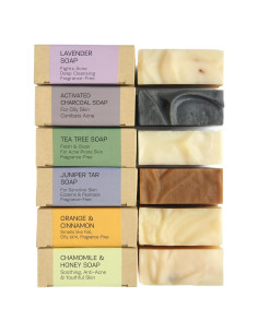 Set de Jabones Naturales Authentic Bath & Soap para Piel Grasa - 6 Piezas