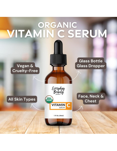 Suero Facial Orgánico de Vitamina C Everyday Beauty 30 ml