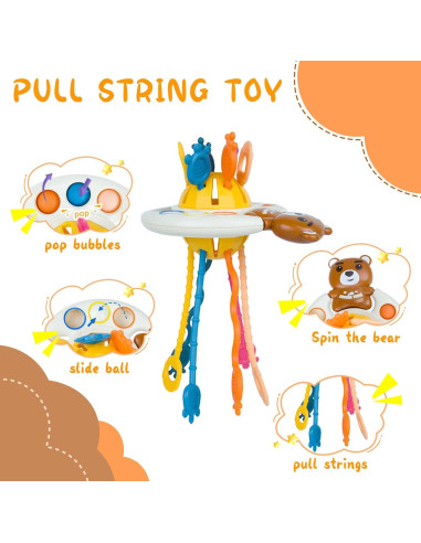 Conjunto de Juguetes Montessori 6 en 1 para Bebés 0-24 Meses