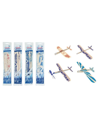 Kit de Aviones de Madera Balsa PLAYSTEM - 4 Planeadores 30.48 cm