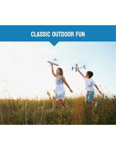 Kit de Aviones de Madera Balsa PLAYSTEM - 4 Planeadores 30.48 cm