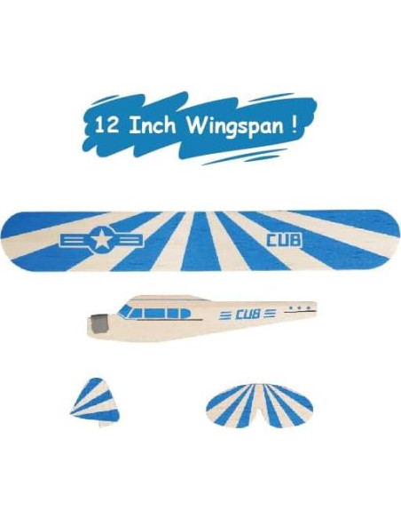 Kit de Aviones de Madera Balsa PLAYSTEM - 4 Planeadores 30.48 cm Kit de Aviones de Madera Balsa PLAYSTEM - 4 Planeadores 30.48 cm