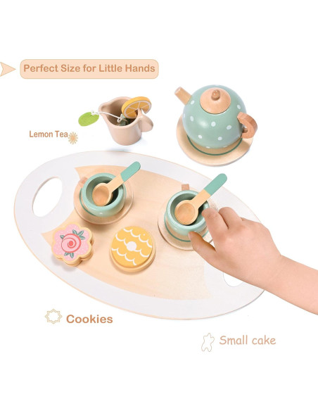 Juego de té de madera 15 piezas MONT PLEASANT para niños
