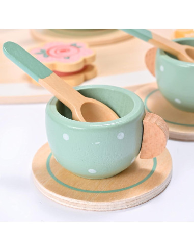 Juego de té de madera 15 piezas MONT PLEASANT para niños