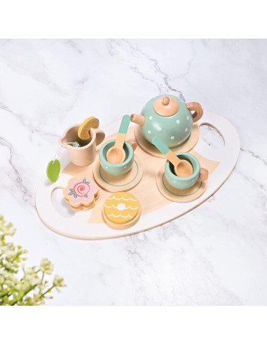 Juego de té de madera 15 piezas MONT PLEASANT para niños