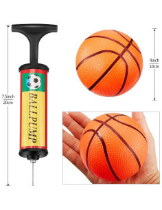 Balones de Baloncesto Norme 8 Pcs 10 cm Naranja con Bomba 2