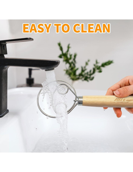 Batidor Danés de Masa ALLTOP - Acero Inoxidable 150g