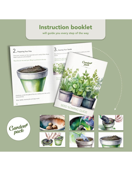 Kit de Jardín de Hierbas 10 Especies - Macetas y Suelo